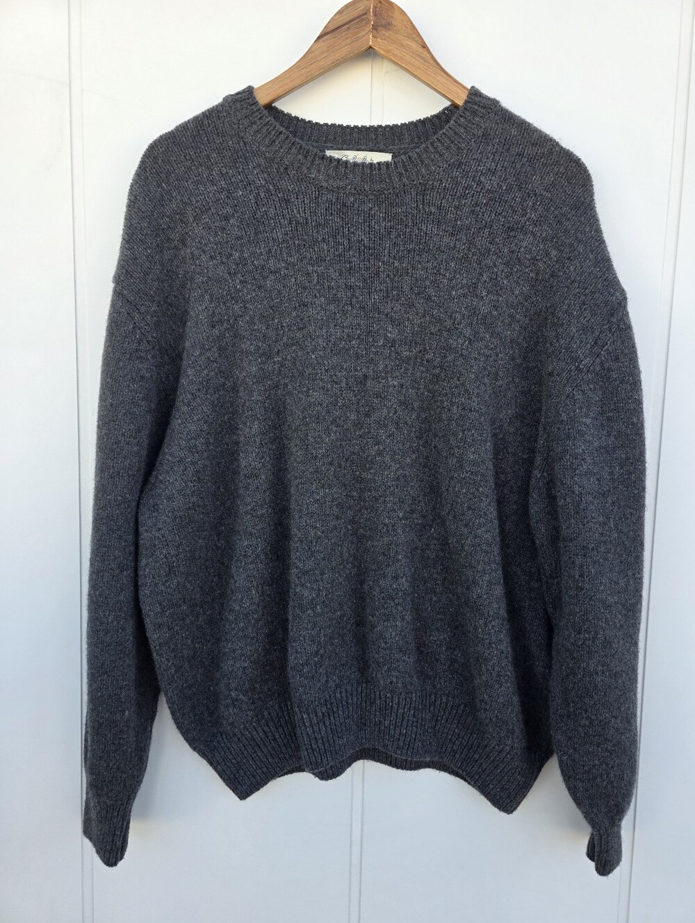Cabela's Crewneck Pullover Wool Blend Sweater Grey 2XL Reg/norm